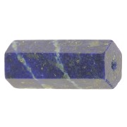 17x7mm Hexagon gemstone tube bead - Lapis lazuli x1|raw }}