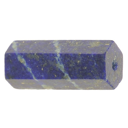 17x7mm Hexagon gemstone tube bead - Lapis lazuli x1