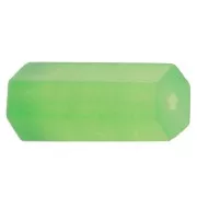 17x7mm Hexagonal dyed gemstone tube bead - Green Jade x1