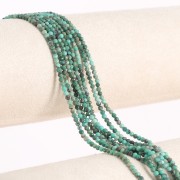 2mm Round faceted gemstone beads - Chrysocolla x32cm