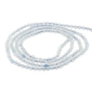 2mm Round faceted gemstone beads - Aquamarine x32cm