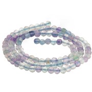 Round faceted beads 3 mm gemstone - Fluorite x31cm