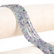 Round faceted beads 3 mm gemstone - Fluorite x31cm