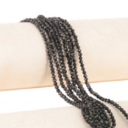 3mm Round faceted beads gemstone - Black Spinel x31cm
