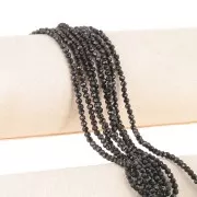 3mm Round faceted beads gemstone - Black Spinel x31cm