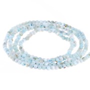 Round faceted beads 3 mm gemstone - Larimar x32cm