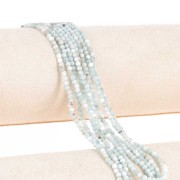 Round faceted beads 3 mm gemstone - Larimar x32cm