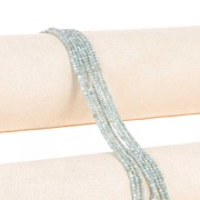 Round faceted beads 2 mm gemstone - Larimar x31cm