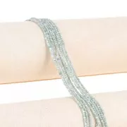 Round faceted beads 2 mm gemstone - Larimar x31cm