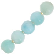4mm Round gemstone beads - Larimar x20|raw }}