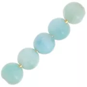 4mm Round gemstone beads - Larimar x20