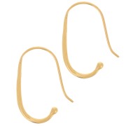 29mm 925 Sterling Silver EarWires - Fine Gold Tone x2