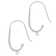 30mm 925 Sterling Silver earwires with open ring x2