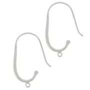 30mm 925 Sterling Silver earwires with open ring x2