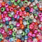 Preciosa Perles rocailles 8/0 3 mm - Mix Opaque - Transparent Multicolore x20g