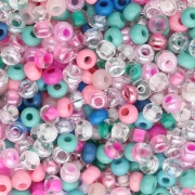 Preciosa Seed Beads 8/0 3 mm - Opaque and Transparent Multicolor Mix x 20 g