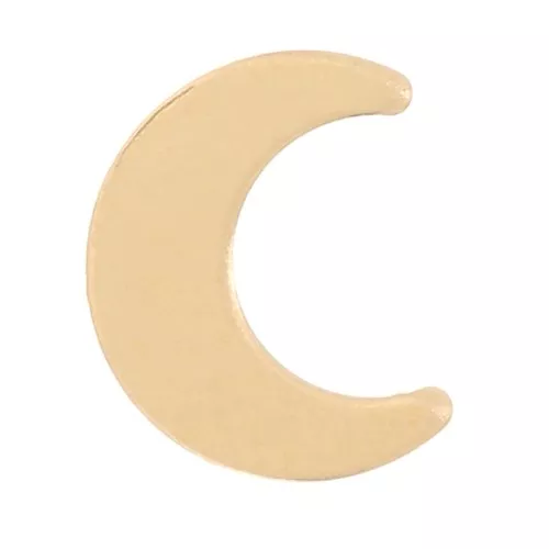 6x5mm Stick-on moon element- Gold filled x1