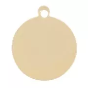 10mm round charm to engrave - Gold filled x1