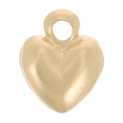 6x5mm Mini heart charm - Gold filled x1