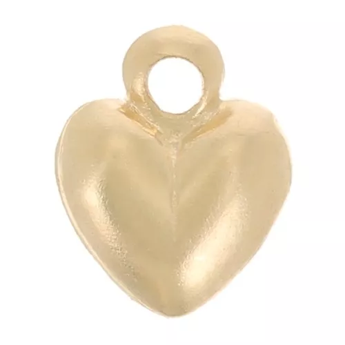 6x5mm Mini heart charm - Gold filled x1