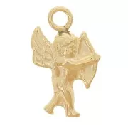 10x6mm Mini Cupid Charm - Gold filled x1