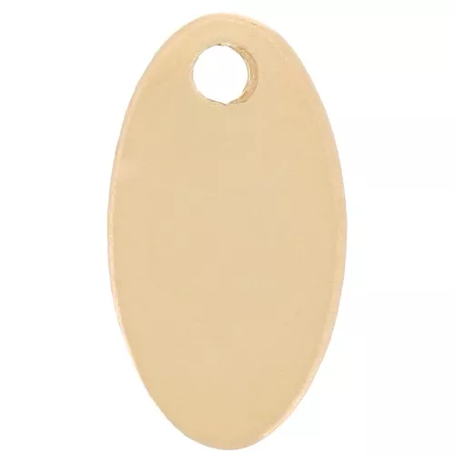 10x5.5mm Oval sequin for engraving - Gold filled x1