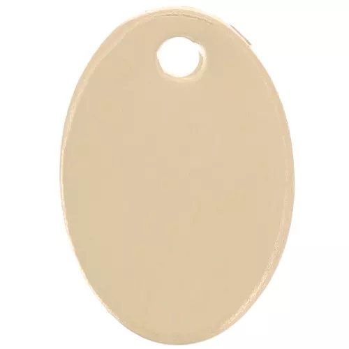 10x7mm Oval sequin for engraving - Gold filled x1