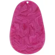 50x33mm Oval Acetate Pendant - Raspberry Marble x1