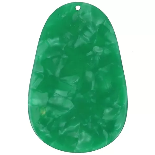 50x33mm Acetate Oval Pendant - pearl green x1