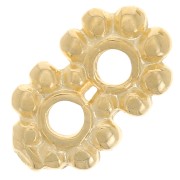 9x5mm Round Flower Spacers - Fine Gold Plated x10