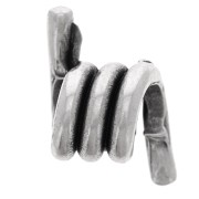 13x7mm Barbed wire pendant - Antique silver plating x1