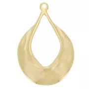 42x29mm Ethnic drop pendant - Fine Gold plated x1