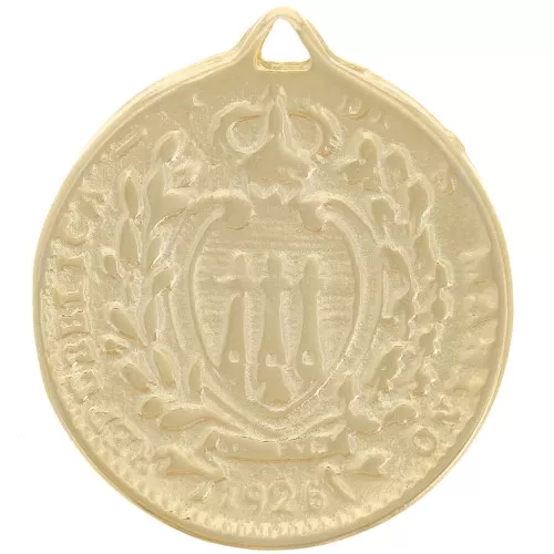 24mm San Marino Coin Pendant - 10 Lira - Fine Gold plated x1