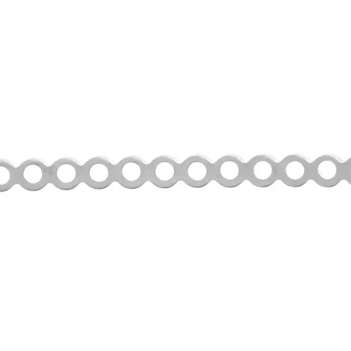 3mm 925 Silver pattern large wire - semi-hard embossed band - small circles x20cm