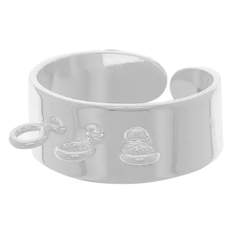 3 rings Wide ring - Adjustable size 53 to 57 - Fine silver plating x1