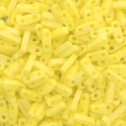 5x1.2x1.9mm Miyuki Quarter Tila Beads QTL-404FR - Opaque Yellow AB Mat x10g