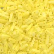 5x1.2x1.9mm Miyuki Quarter Tila Beads QTL-404FR - Opaque Yellow AB Mat x10g