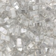 5x2.3x1.9mm Miyuki Half Tila Beads HTL-1881 - Tr Silver Gray Gold Luster x10g