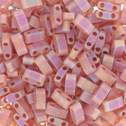 5x2.3x1.9mm Miyuki Half Tila Beads HTL-134FR - Transparent Dark Topaz AB Mat x10g