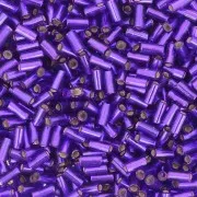 3mm Bugles Miyuki BGL1-1427 - Silver Lined Dyed Dark Violet x10g