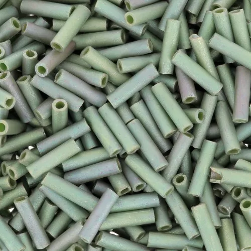 6mm Miyuki Bugles BGL-2031 - Metallic Mat Sage Green Luster x10g