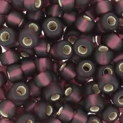 Miyuki Seed beads 6/0 13F - Silver Lined Mat Dark Smoky Amethyst x8g