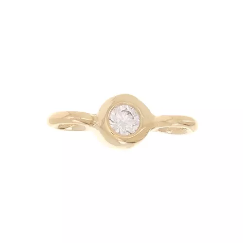2.5mm Round Zirconium Oxide Spacer - 3 Micron Gold Plated - Crystal x1