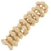 5mm Round flower spacer - 3 microns Gold plated x1