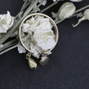 Fine ring with 2 holes - Size 52 - 3 microns Gold plated x1