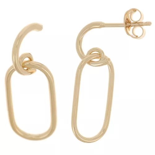 26x9mm Designer EarStuds - 3 Micron Gold Plated x2