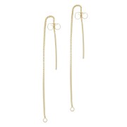 62mm Venetian mesh earrings - 3 microns Gold plated x2
