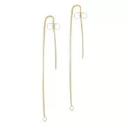 62mm Venetian mesh earrings - 3 microns Gold plated x2
