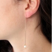 62mm Venetian mesh earrings - 3 microns Gold plated x2