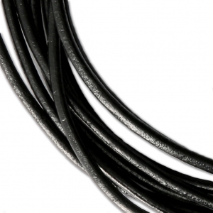 Leather cord 2mm Black x 2m
